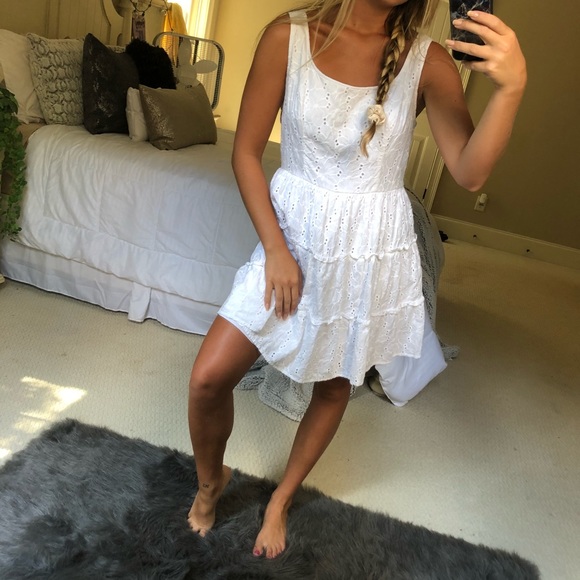 SOLD • ivory ruffled babydoll dress - Picture 3 of 7